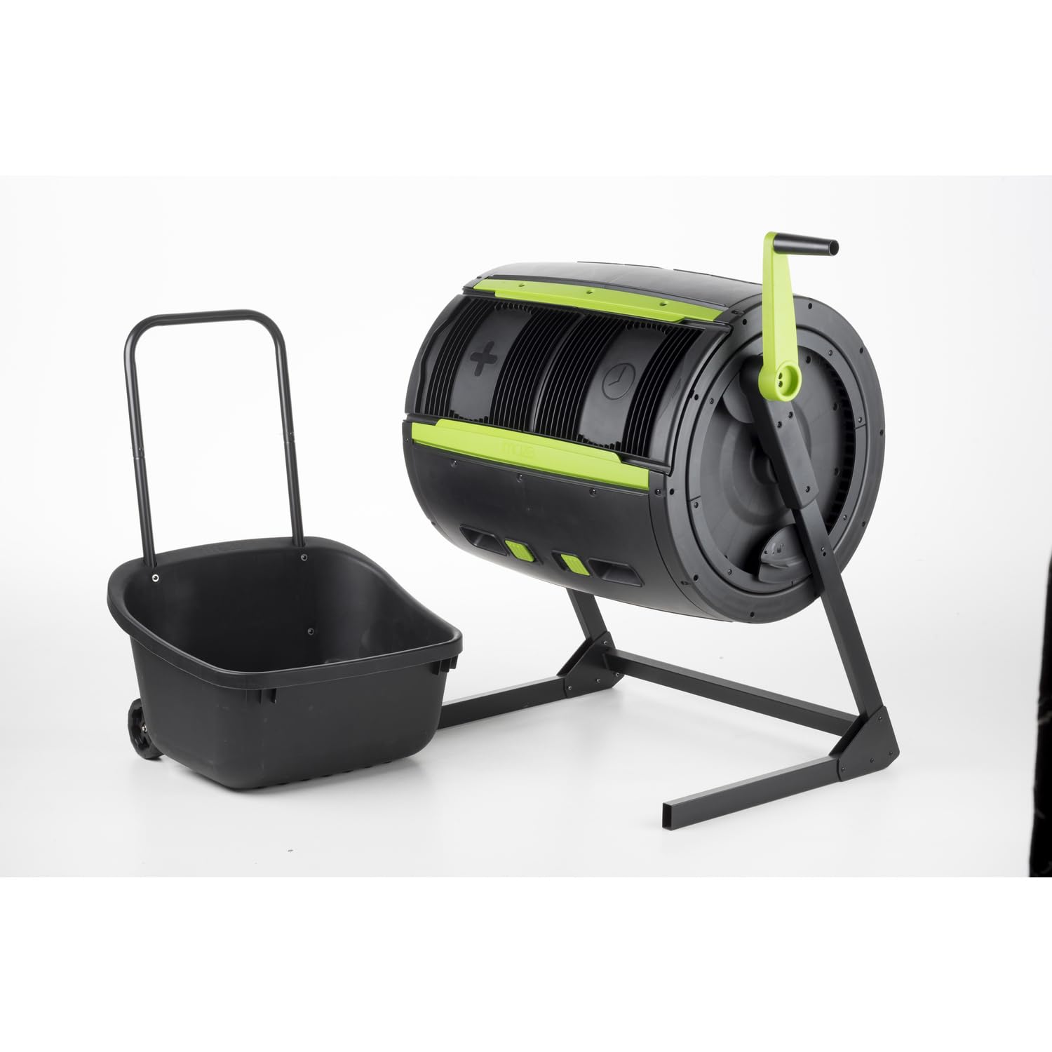 Maykoosh Compost Tumbler Two Stage - Garden Composter with Cart - UV Protected & Zinc Frame