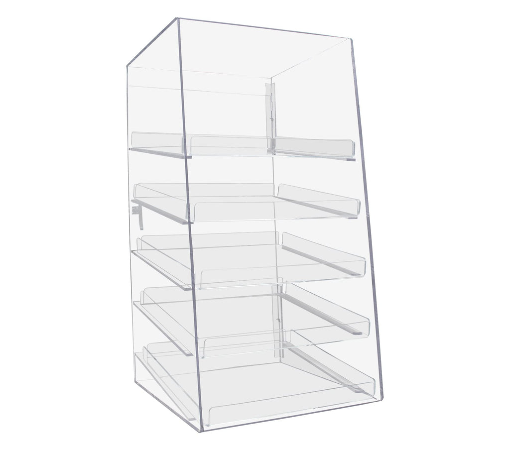 Acrylic Display Case 5 Layer Bakery Pastry Display Case Countertop Dessert Acrylic Display Shelf Donut Cookie Display Cabinet Plastic Case by Marketing Holders