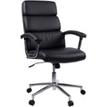 Lorell Leather High-Back Black Executive Chair