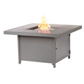 Oakland Living Square 42 in. x 42 in. Aluminum Propane Fire Pit Table with Glass Beads, Two Covers, Lid, 57,000 BTUs in Grey Finish