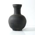 Artissance Approximately 16" Earthy Gray Ceramic Pottery Vase, Globular Shape with 5.9" Opening, Vintage Table Centerpiece for Living Room, Patio, Garden