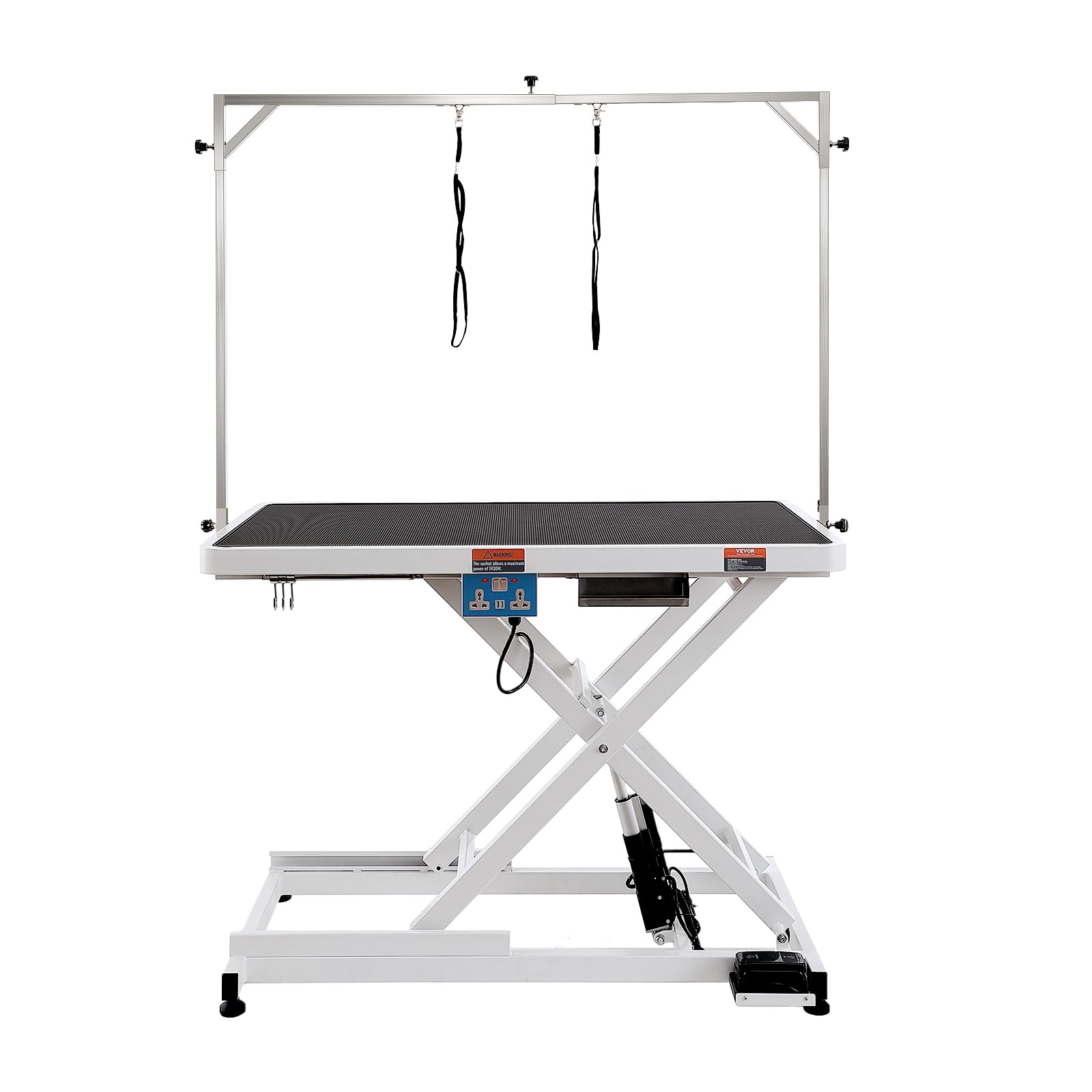 VEVOR 50 Inch Pet Grooming Table, Heavy Duty for Large Dogs, Height Adjustable, Anti Slip Tabletop, Grooming Arm Included, Max Load 400LBS