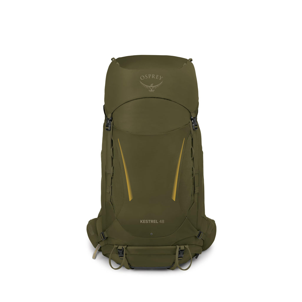 Osprey Kestrel 48L Men's Backpacking Backpack - Hiking & Camping Bag with Waterproof Raincover, Moss Green, Small/Medium