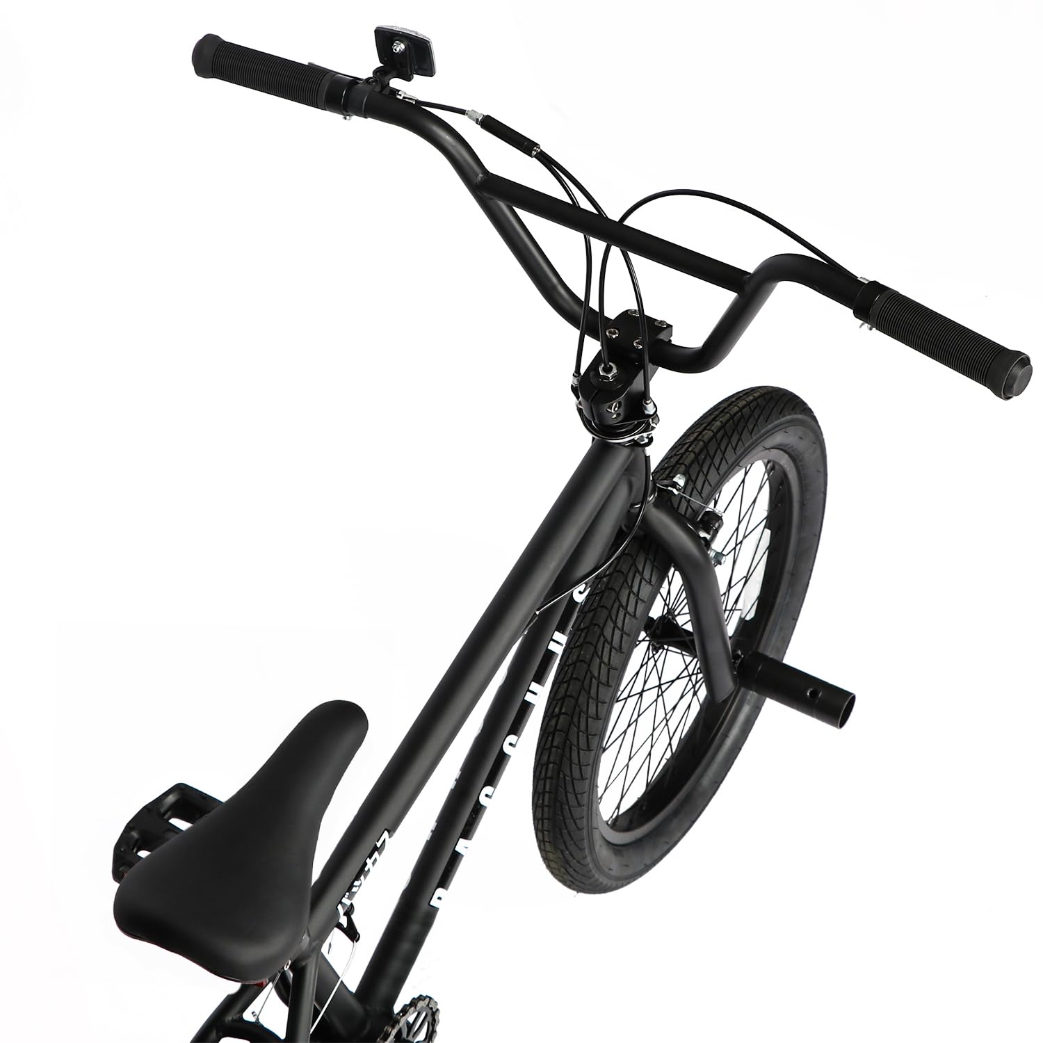 cubsala Freestyle BMX Bike, 20 Inch Yaphet Bicycle for Teen Youth Beginner Adult Riders, Bike with 360° Rotating Handlebar and 4 pegs, Color Black