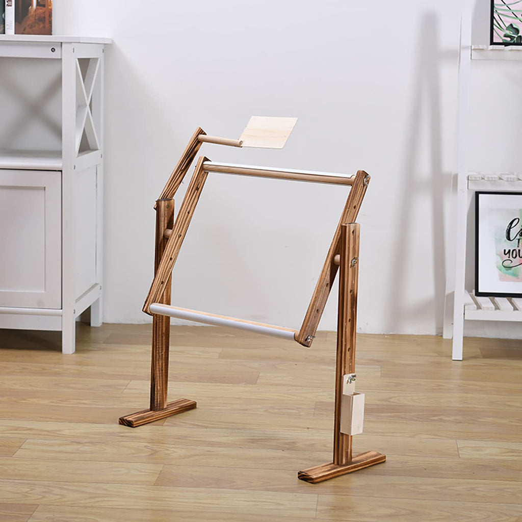 Cross Stitch Frame Solid Wood Cross Stitch Frame Adjustable Embroidery Stand,Rack Desktop Embroidery Floor Stand Handmade Tools 50 * 40cm