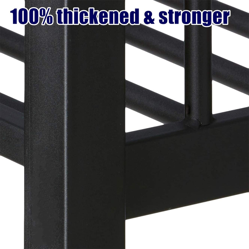 SICONE Stronger & Safer Metal Twin XL Over Queen Size Bunk Bed Frame, Heavy Duty Thickened More Stable Steel Bunkbeds (Greater Weight Capacity) (Twin XL Over Queen)