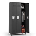 BIZOEIRON 3 Doors Locker Storage Cabinet, Metal Locker for Employees, 72" Tall Lockers for Office School Gym Home, Require Assembly (Black)