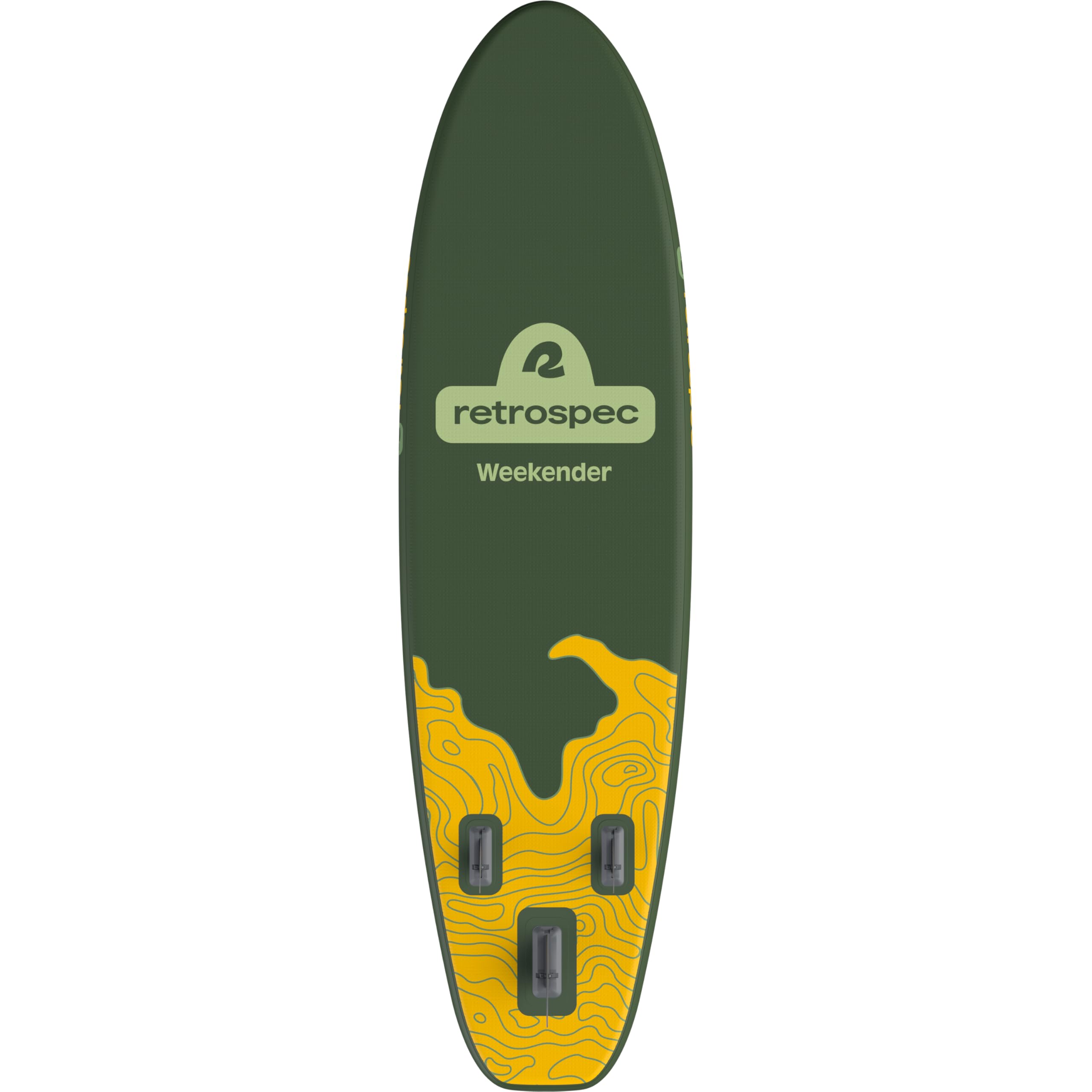 Retrospec Weekender Inflatable Stand Up Paddle Board Includes Paddle, Pump, Travel Bag and Accessories 10’6” Lightweight Inflatable SUP, Puncture Resistant Inflatable Paddle Board for Adults