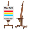 MEEDEN Extra Large Painting Easel: Solid Beech Wood Artist Studio Easel - Professional Art Easel Stand for Adults - Adjustable Movable Tilting Easels for Canvas up to 71"