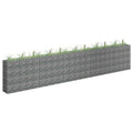 Favemtsl Galvanized Steel Large Outdoor Raised Garden Bed 177.2"x11.8"x35.4" Silver, Durable Rustproof Metal Planter Box for Raised Flower Bed, Modern Raised Beds for Gardening