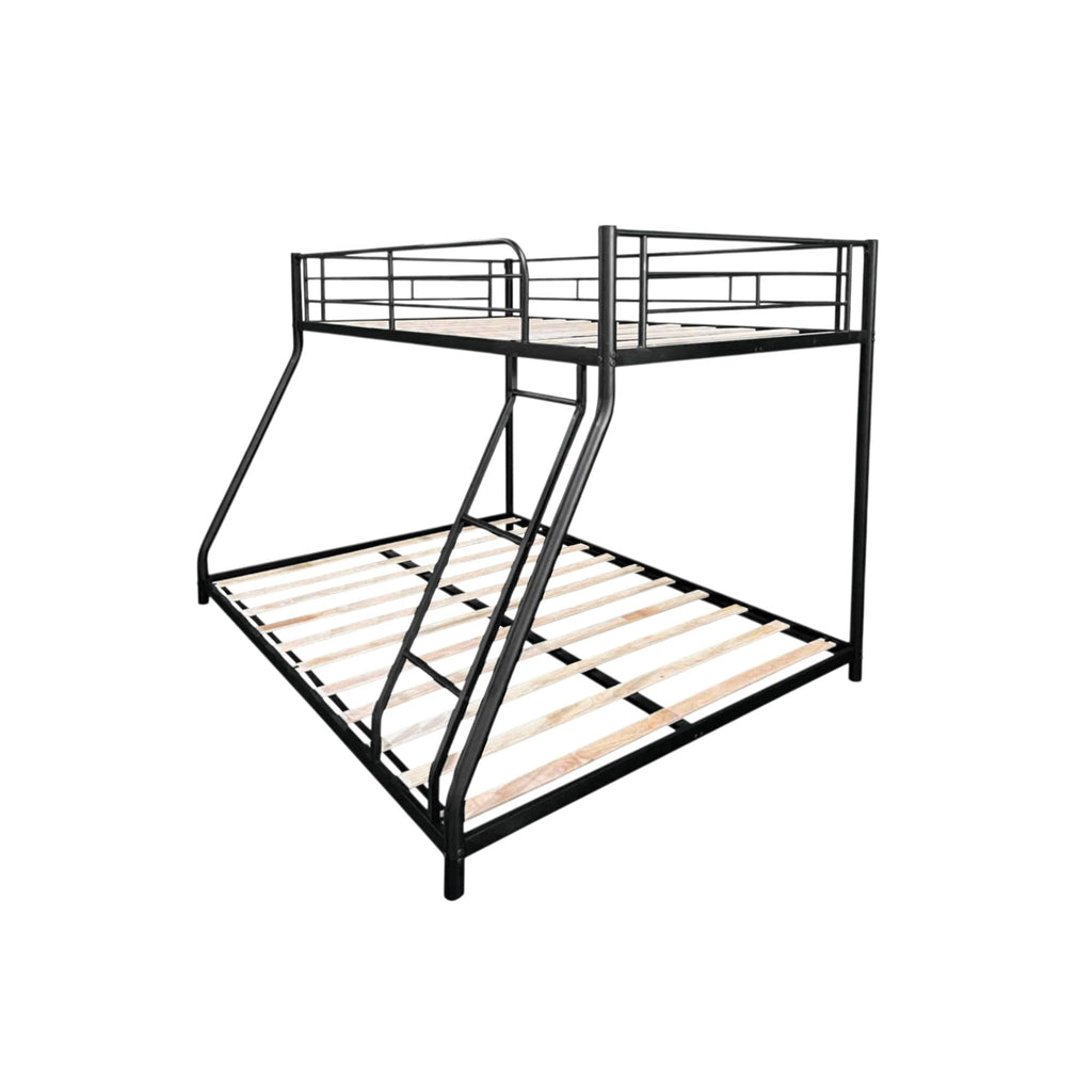 Bellemave Twin Over Full Bunk Bed with Wood Slat, Heavy Duty Metal Bunk Bed Frame for Adults, Adult bunk beds, Black