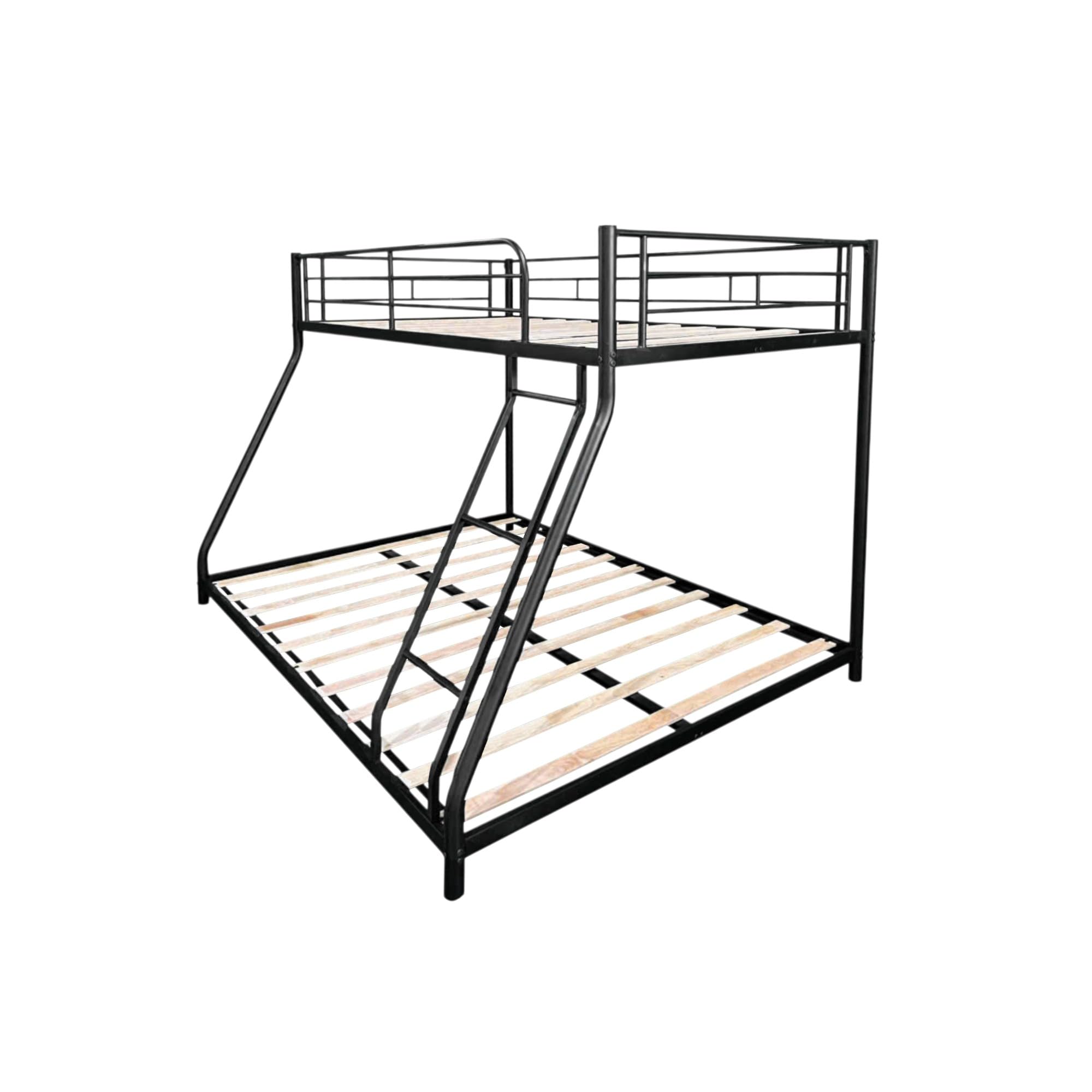 Bellemave Twin Over Full Bunk Bed with Wood Slat, Heavy Duty Metal Bunk Bed Frame for Adults, Adult bunk beds, Black