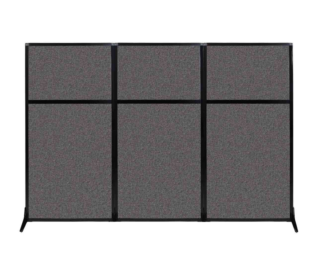 Versare Workstation Partition | Portable Wall Divider | Modern Office Cubicle | Free Standing Privacy Screen | Flexible Work Space | 99" x 70" Charcoal Gray Fabric Panels