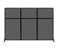 Versare Workstation Partition | Portable Wall Divider | Modern Office Cubicle | Free Standing Privacy Screen | Flexible Work Space | 99" x 70" Charcoal Gray Fabric Panels