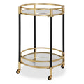 Uttermost 24198 Dolly - Round Bar Cart-29.75 Inches Tall and 22 Inches Wide