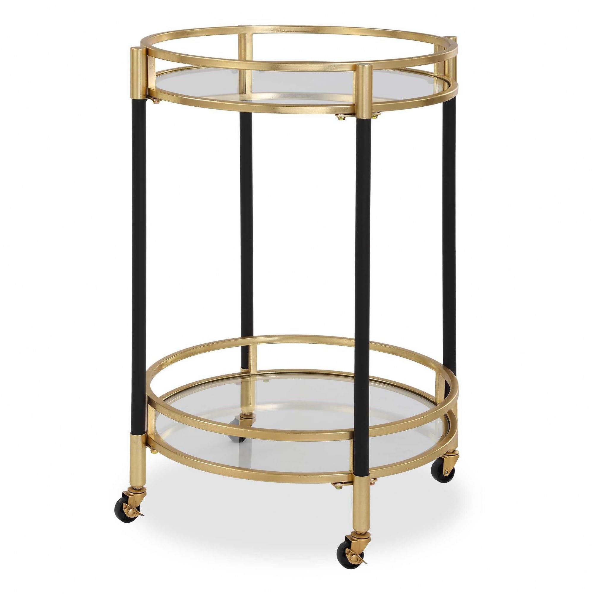 Uttermost 24198 Dolly - Round Bar Cart-29.75 Inches Tall and 22 Inches Wide