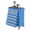 IDEALHOUSE Rolling Tool Chest, 7-Drawer Tool Chest with Drawers Modular,Mobile Heavy Duty Tool Box with Lock,Drawer Liners & Link Buckle, Steel Toolbox for Garage, Workshop, Warehouse, Blue