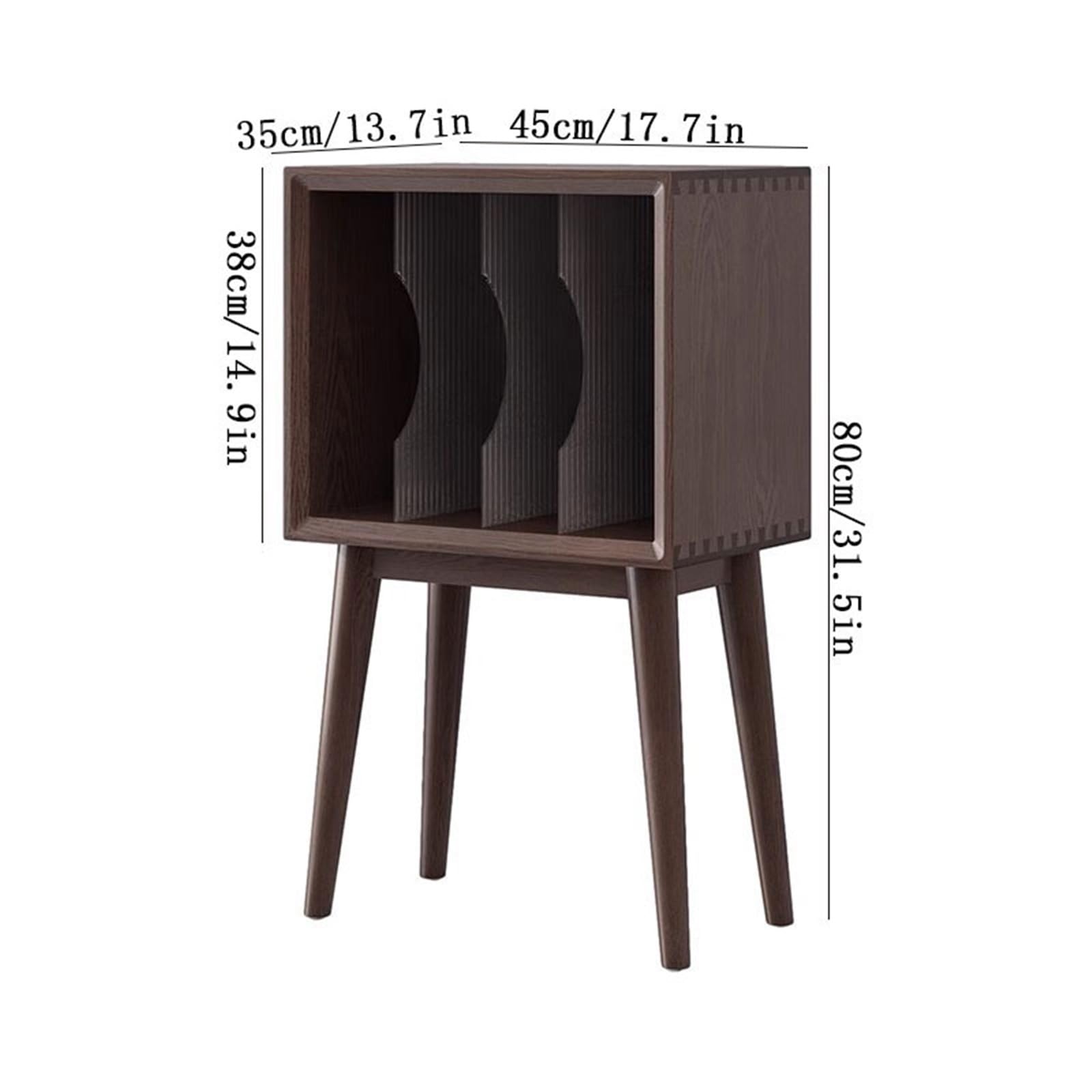 XJOYSL7921 DVD Storage Storage Rack Home Wooden Vinyl Record Storage Cabinet with Legs Display Rack for Albums Books Magazines CD Rack Tower
