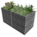 Foknhdi Large Galvanized Raised Garden Bed 70.9 x 70.9 x 39.4 in Silver Steel Planter Box 49.5 ft³ Volume 1400 lb/ft³ Load Outdoor Patio Vegetables Flowers Herb Plot