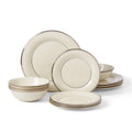 Lenox 896065 Solitaire 12-Piece Dinnerware Set, Service for 4