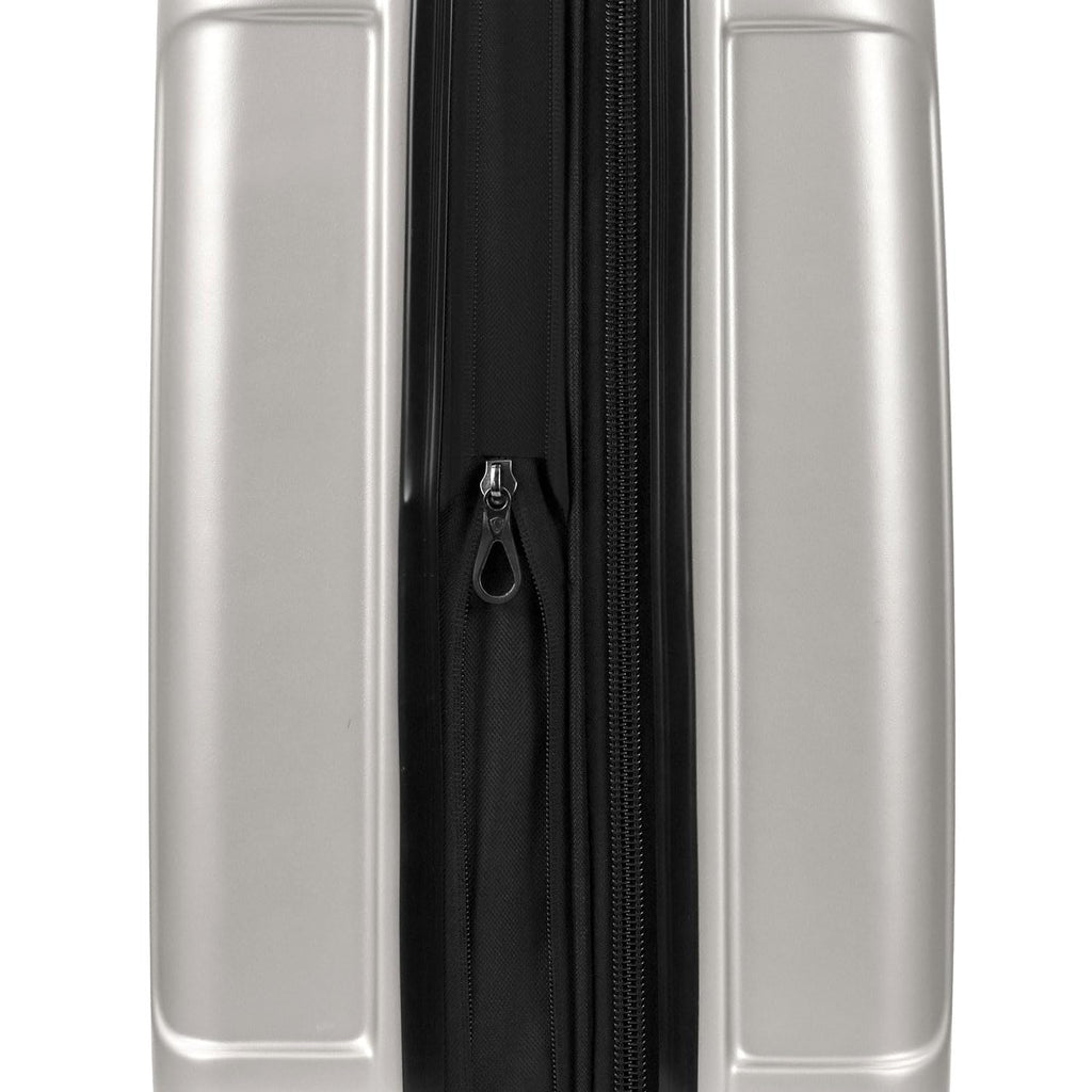 Traveler's Choice Art of Travel Hardside Expandable Luggage with Spinner Wheels, Silver