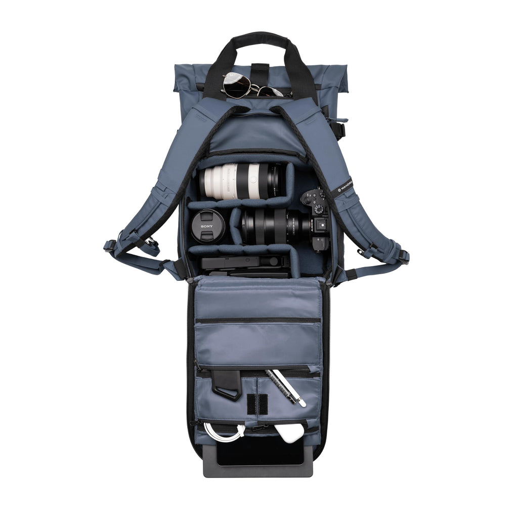 WANDRD PRVKE Rolltop 15L V4 Photography Bundle – Compact Travel Camera Backpack with Essential Camera Cube and Laptop Sleeve