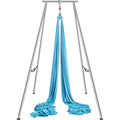 VEVOR Aerial Yoga Frame & Hammock, 551.15 lbs Load Capacity, 9.68 ft Height Professional Training Swing Stand Comes with 13.1 Yards Aerial Hammock, Yoga Rig for Indoor Outdoor, Blue