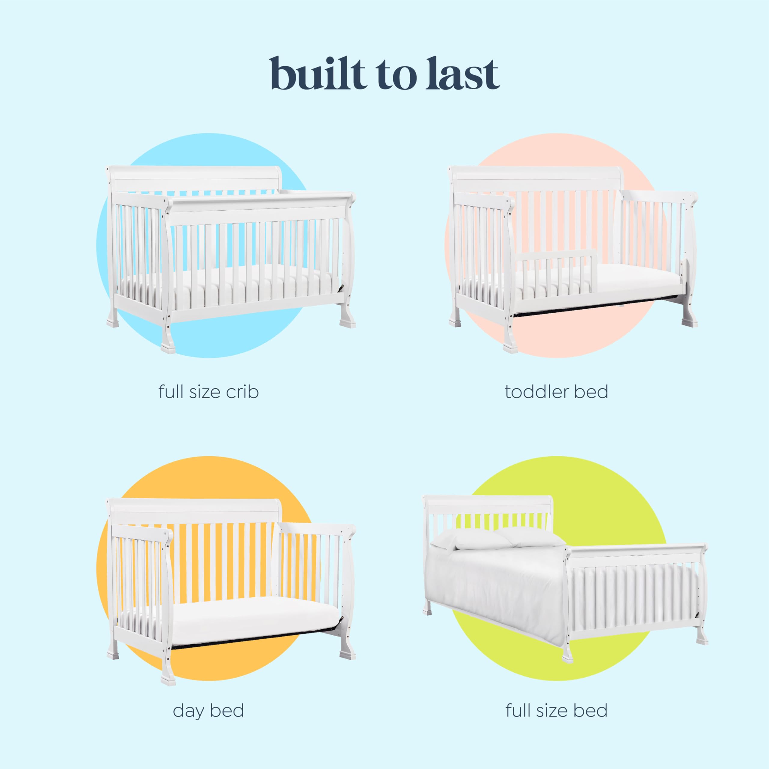 DaVinci Kalani 4-in-1 Convertible Crib in White, Greenguard Gold Certified