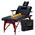 Master Massage 31" Montclair Salon Spa Beauty Therma Top Best Portable Heated Folding Massage Table Bed Couch Package for Facial Tattoo, Black Color with Memory Foam