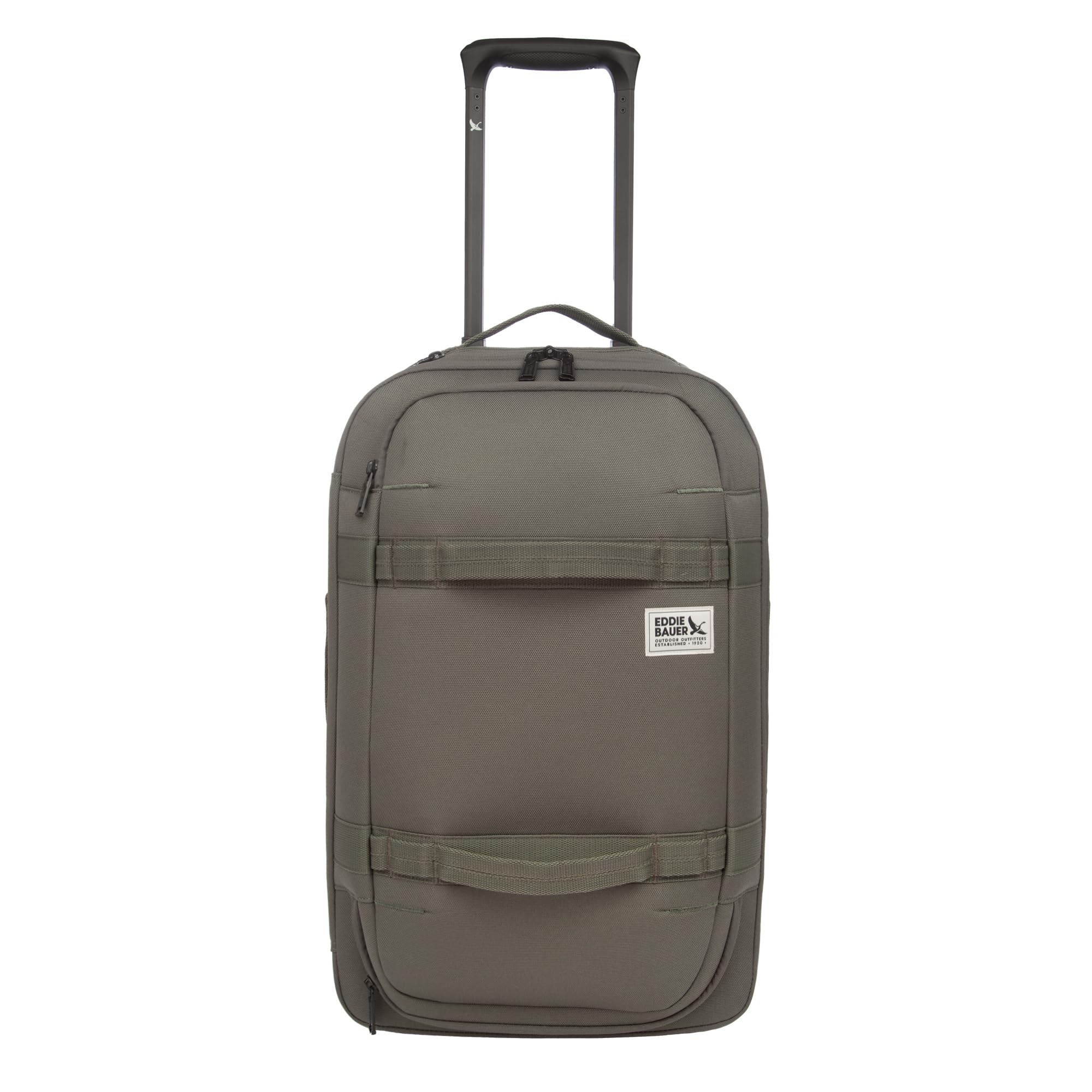 Eddie Bauer Excursion Traveling 22 Rolling Duffel Bag with Lightweight Telescopic Handles and Rugged Wheels - 40L, Spruce