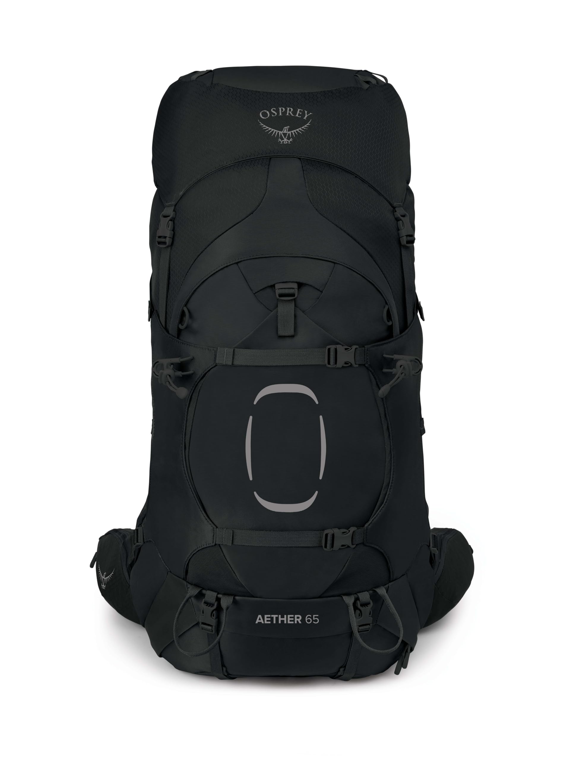 Osprey Aether 65L Men's Backpacking Backpack, Black, L/XL, Extended Fit