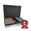 New 1000pcs 13.5g Skull Poker Chips Set Aluminum Case Custom Build