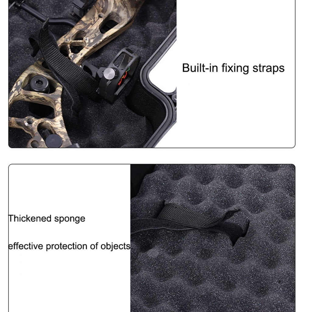 CSNBDMBBSH Recurve Bow Case, Compact Bow Case, Portable Bow Case Anti-Crush Archery Storage and Protection Black