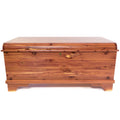 DutchCrafters Red Cedar Wood Blanket Storage for Living Room, Fully Lined Hope Chest, Bedroom Bench, Lockable Storage Box, Locking Chest with Handles and Waterfall Edge - Amish Made in USA (35" Small)