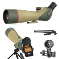 WOSPORTS 25-75x85 Spotting Scopes with Tripod, Carrying Bag, Phone Adapter, HD BAK4 Porro Prism, Waterproof Spotter Scope for Hunting, Target Shooting