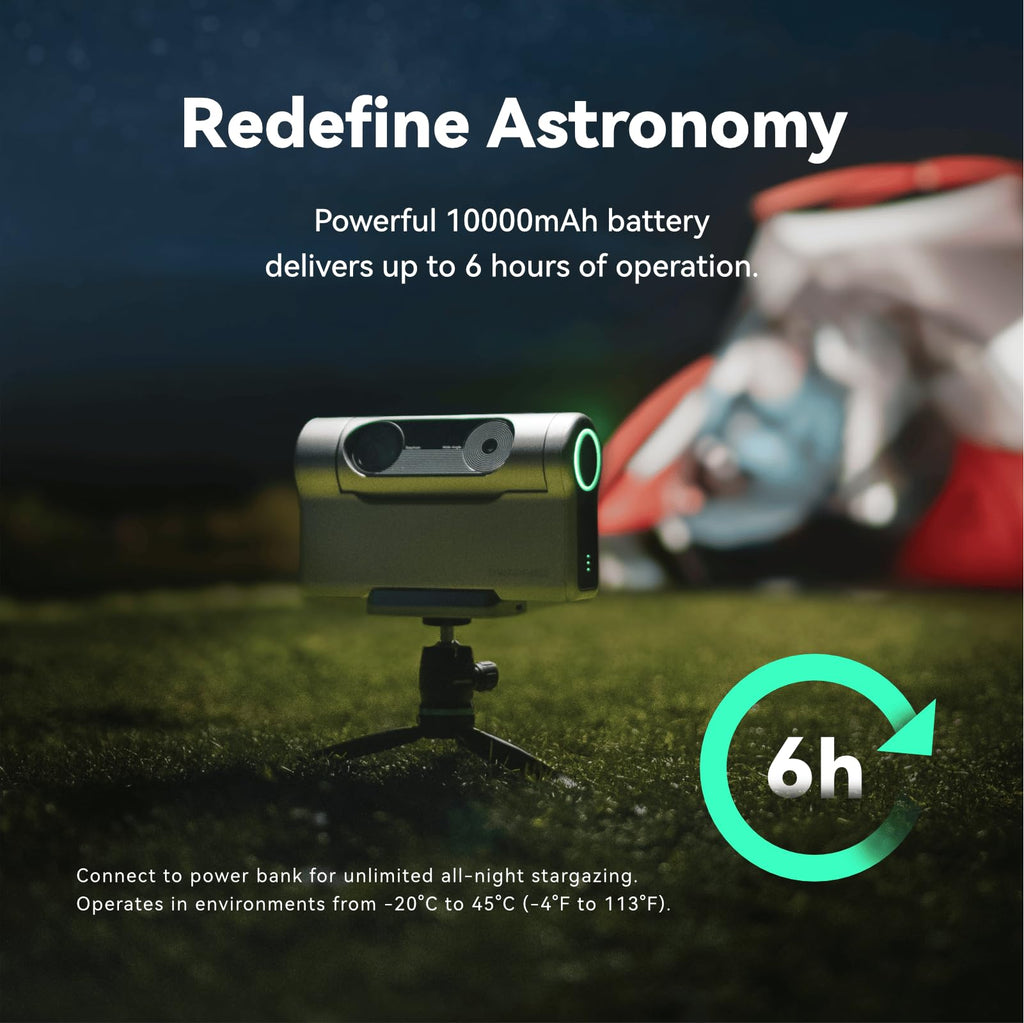 DWARFLAB Dwarf 3 Smart Telescope - Portable Astrophotography Camera, Capture Astronomy/Wildlife/Panorama, AZ/EQ Mode, Built-in Processing, 4K Auto-Tracking, Ultra-Light 3lb, Ideal for All Ages