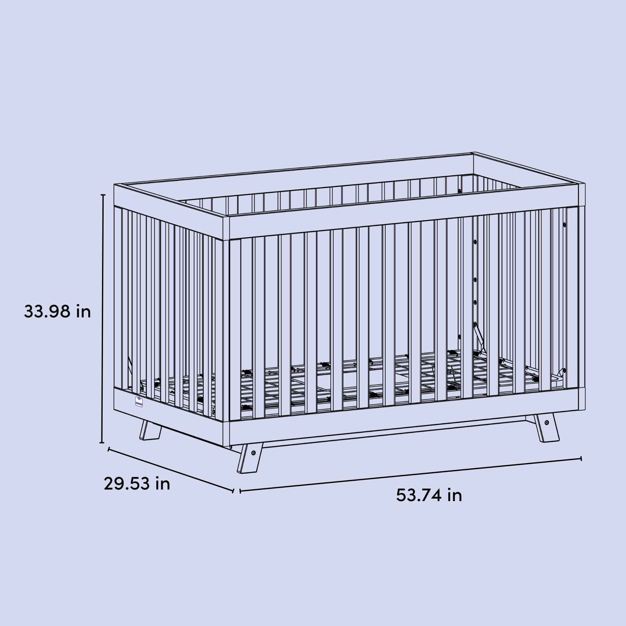 Storkcraft Beckett 3-in-1 Convertible Crib – GREENGUARD Gold Certified, Fits Standard Crib Mattress, Converts to Toddler Bed and Daybed, 4 Mattress Heights, Grow-with-Me Design (Hazelnut)