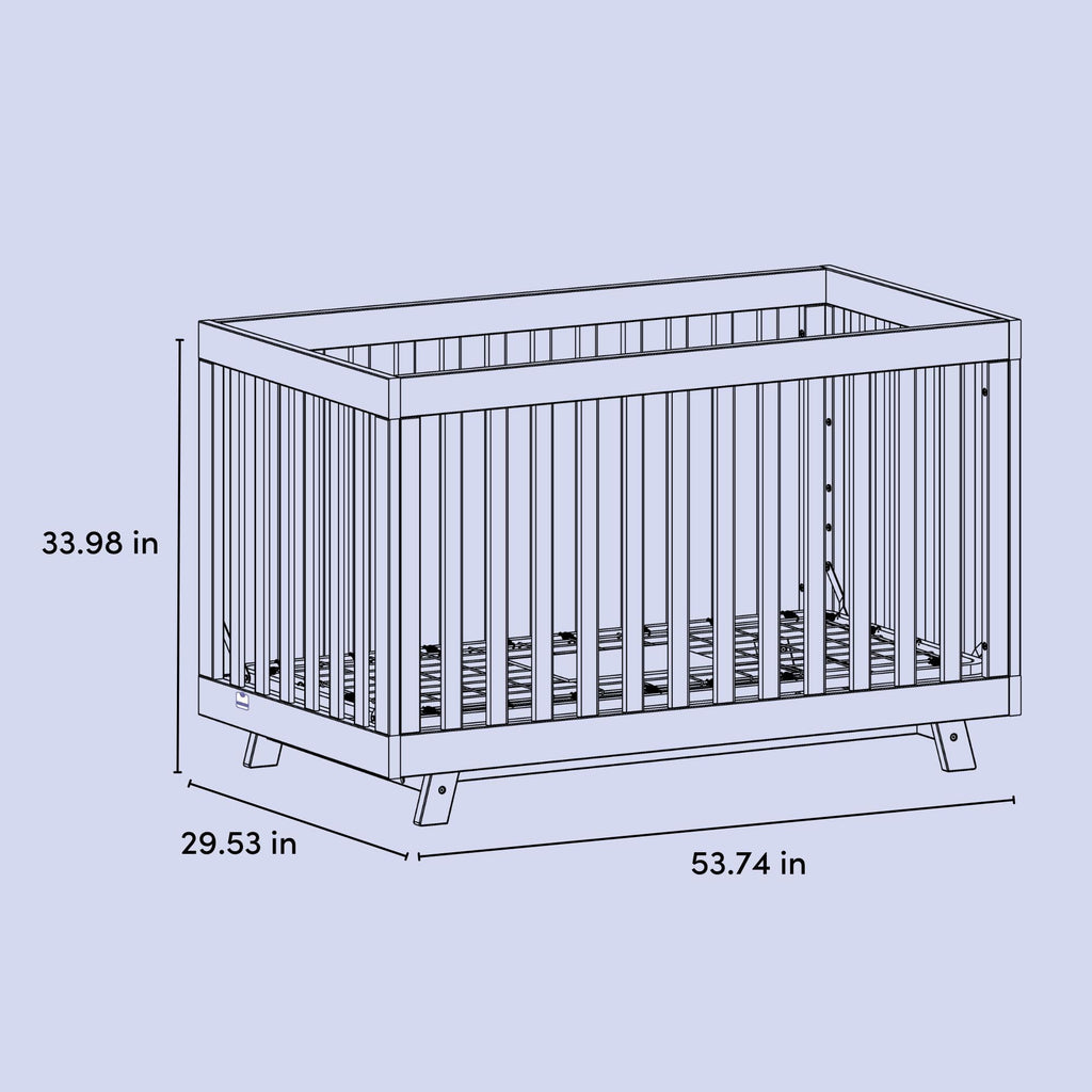 Storkcraft Beckett 3-in-1 Convertible Crib – GREENGUARD Gold Certified, Fits Standard Crib Mattress, Converts to Toddler Bed and Daybed, 4 Mattress Heights, Grow-with-Me Design (Natural)