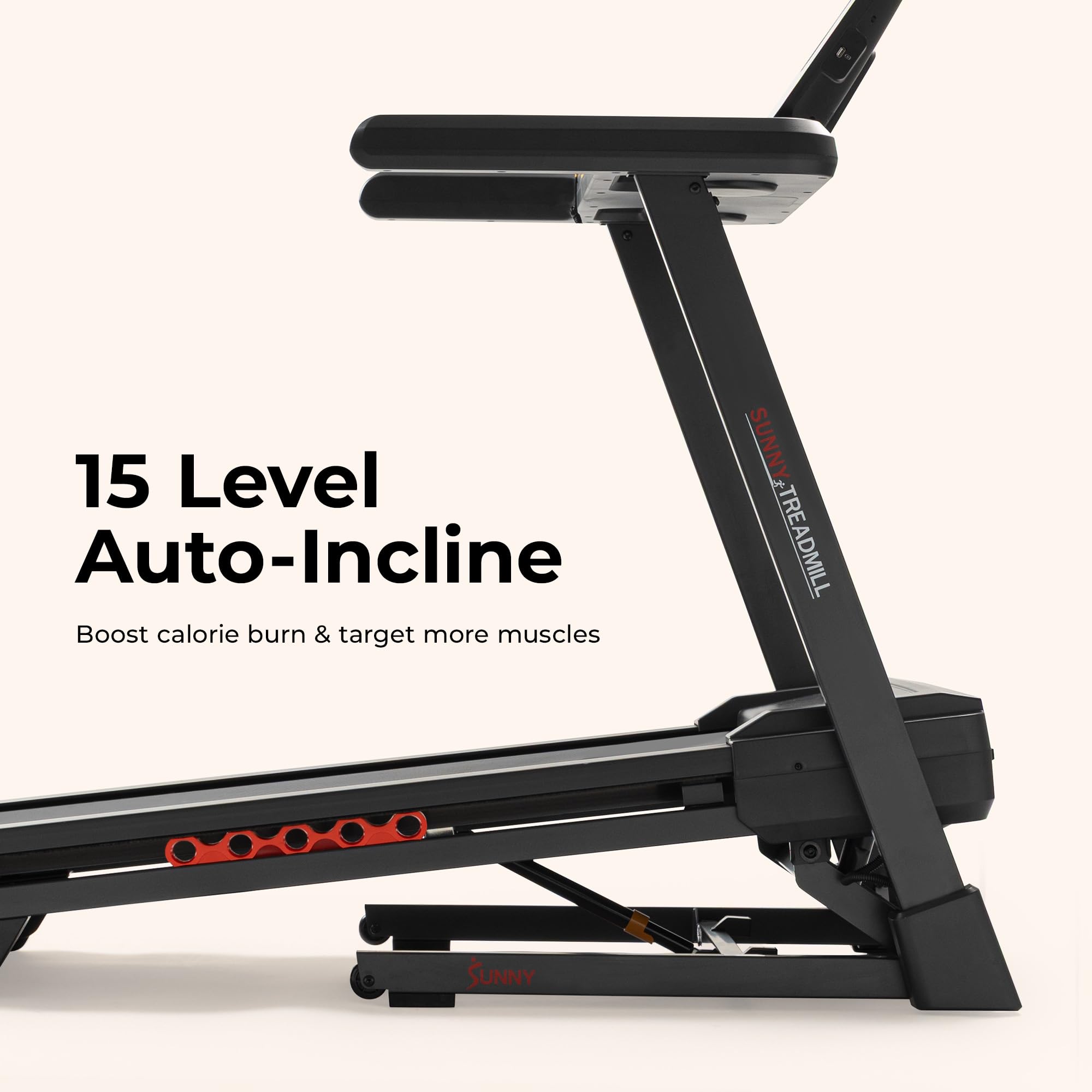 Sunny Health & Fitness Ultra T10 Wi-Fi Smart Treadmill with 10" Touchscreen, 12% Auto Incline, 20" Wide Running Deck with Free SunnyFit App – SF-T724082