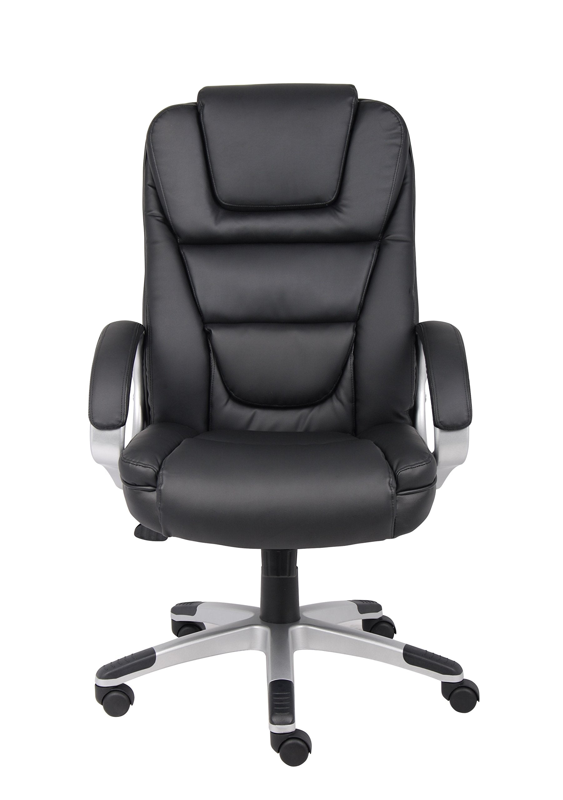 Boss Black No Tools Required Executive Leather Chair