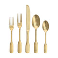 Fortessa Ashton 18/10 Stainless Steel, 20 Piece Flatware Set (Service for 4), Brushed Gold