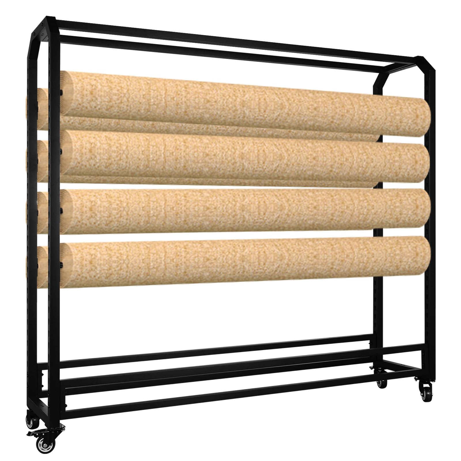 Large Textile Fabric Display Rack Floor-To-Ceiling Quilting Fabric Display Bracket Wear Resist for Curtain/Wallpaper/Tablecloth