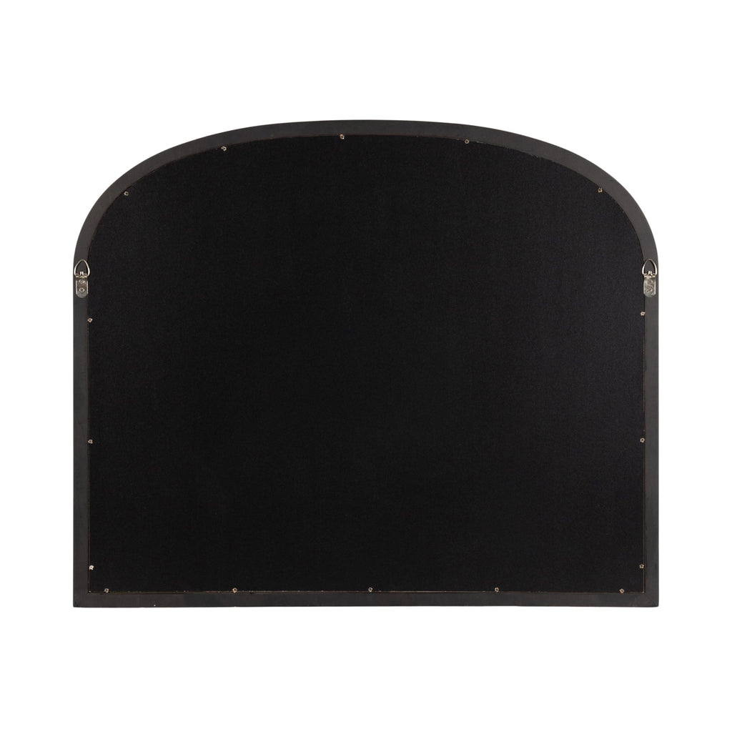 Kate and Laurel Hatherleigh Modern Arched Wooden Wall Mirror, 34 x 28, Gold, Decorative Wood Basket Arch Mirror for Use as Vanity Bathroom Accent or Living Room Mantel Decor