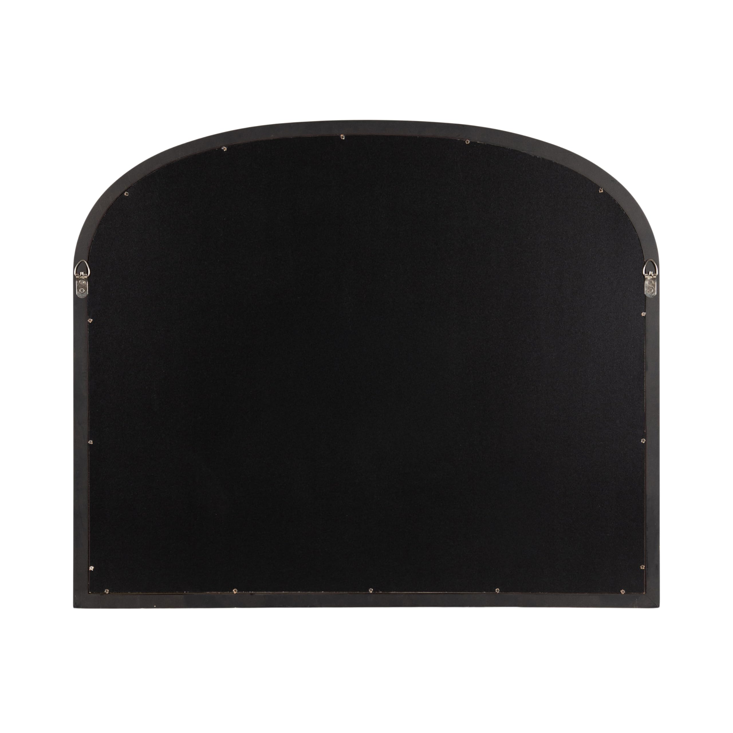 Kate and Laurel Hatherleigh Modern Arched Wooden Wall Mirror, 34 x 28, Gold, Decorative Wood Basket Arch Mirror for Use as Vanity Bathroom Accent or Living Room Mantel Decor