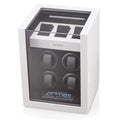 TIMECUBE Watch Winder for 4 Watches with 15 Winding Programs and 3 Watch Storage Slots (White)