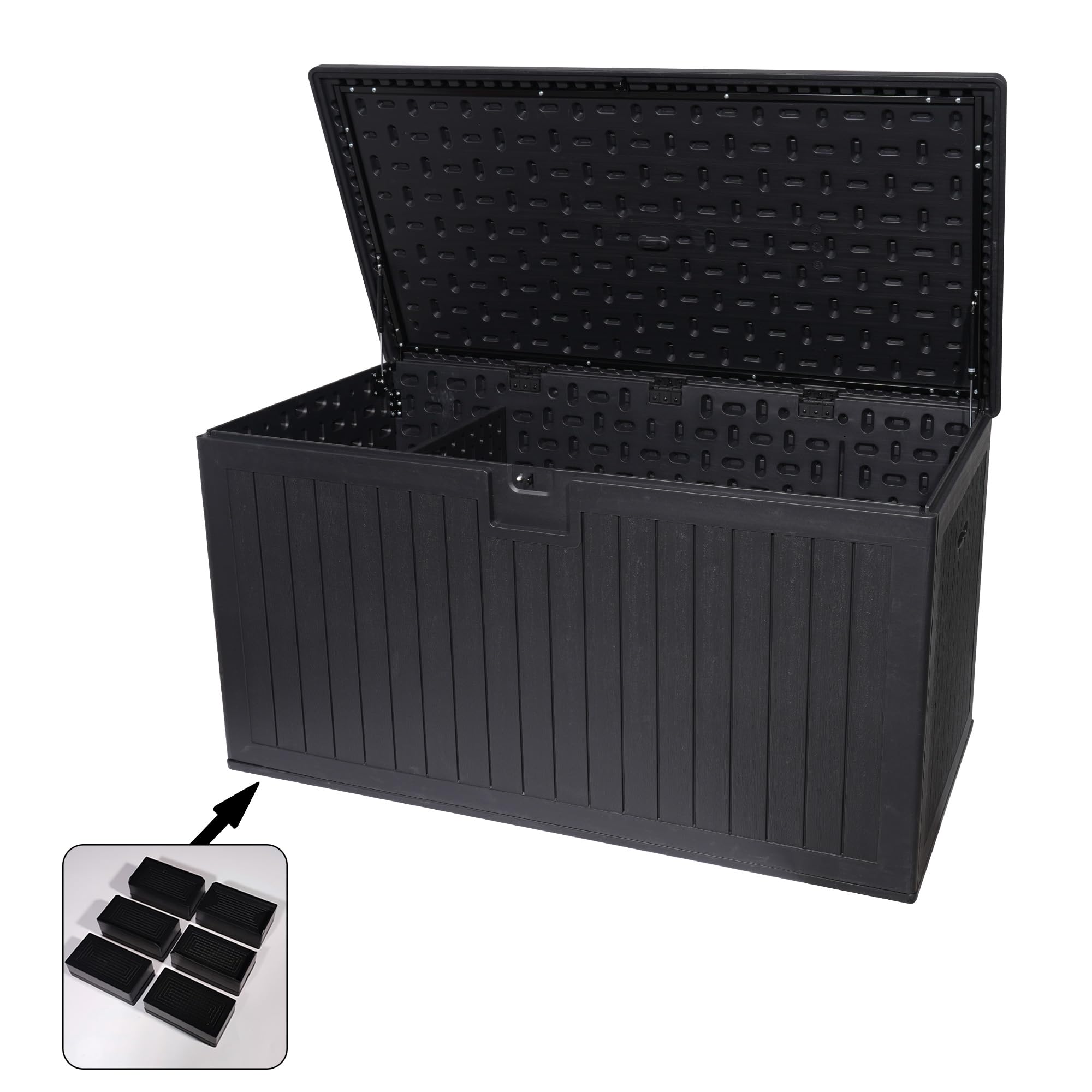 KEIKI 260 Gallon Outdoor Deck Storage Box,Large Lockable All Weather Containers for Patio Furniture Cushions,Pool Accessories,Garden Tools