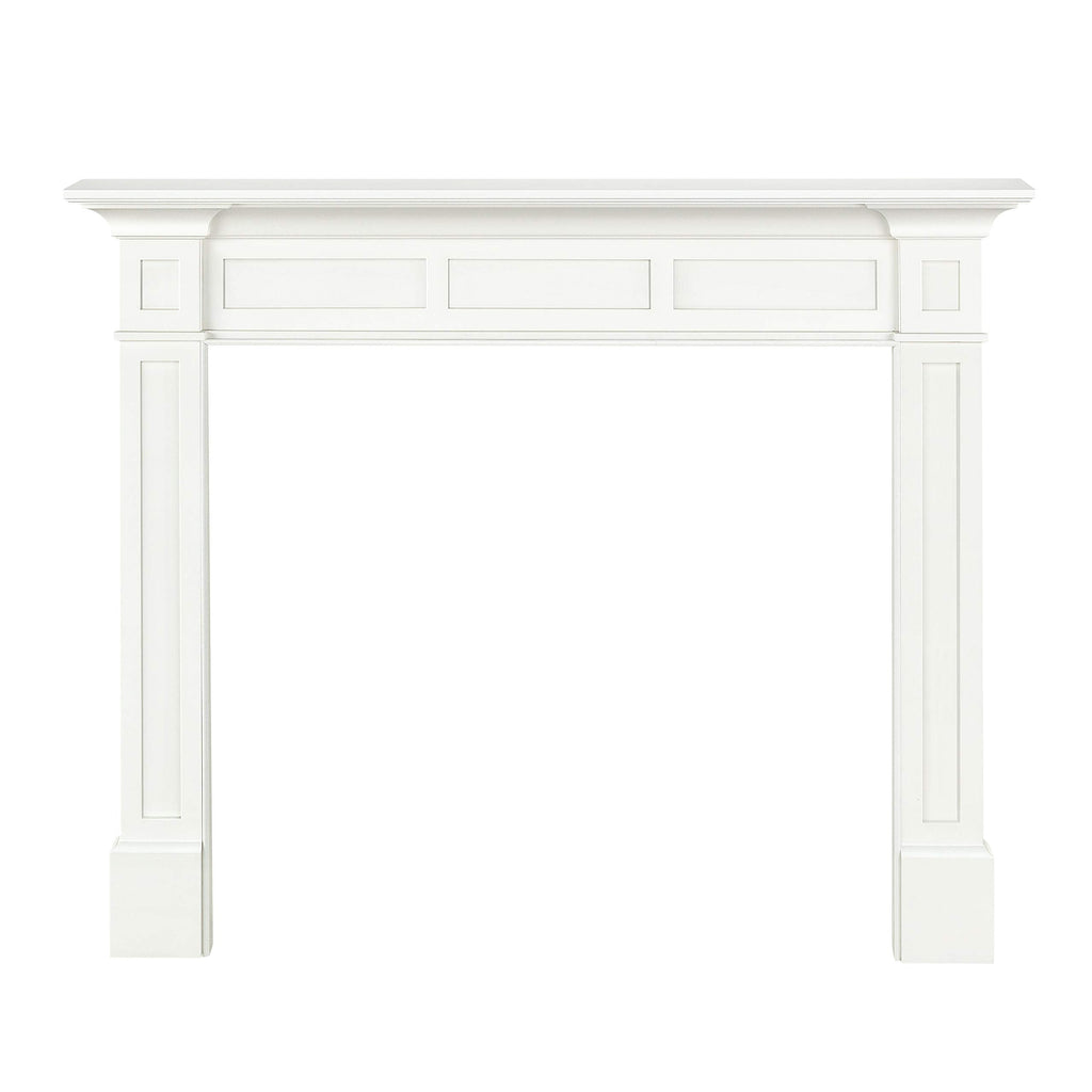 Pearl Mantels ARYB48515 Furniture for Your Fireplace, Premium Grade A MDF Mantel Surround, Crisp White Paint, Interior Opening 48" W x 42" H