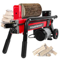 PowerSmart Electric Log Splitter 7-Ton, Wood Splitter with 3500 Motor Speed, 15 Amp, Horizontal Full Beam Design and Steel Wedge for Firewood & Kindling Cutting