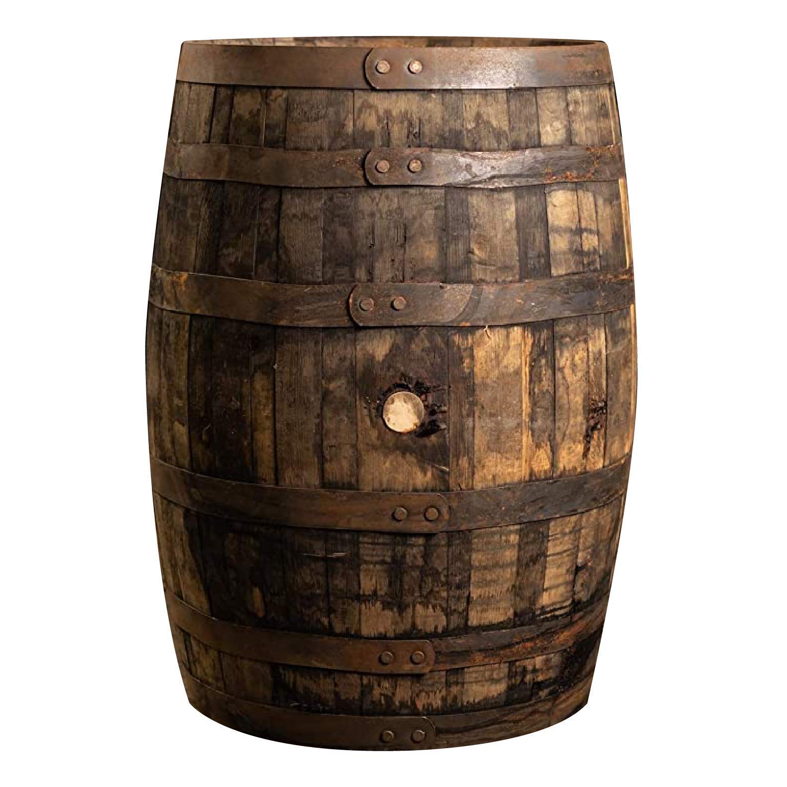 Midwest Barrel Company Authentic Bourbon/Whiskey Barrel (53 Gallon) Used Genuine American White Oak Wood Barrel for Decoration, Furniture & DIY Projects - 1 Barrel