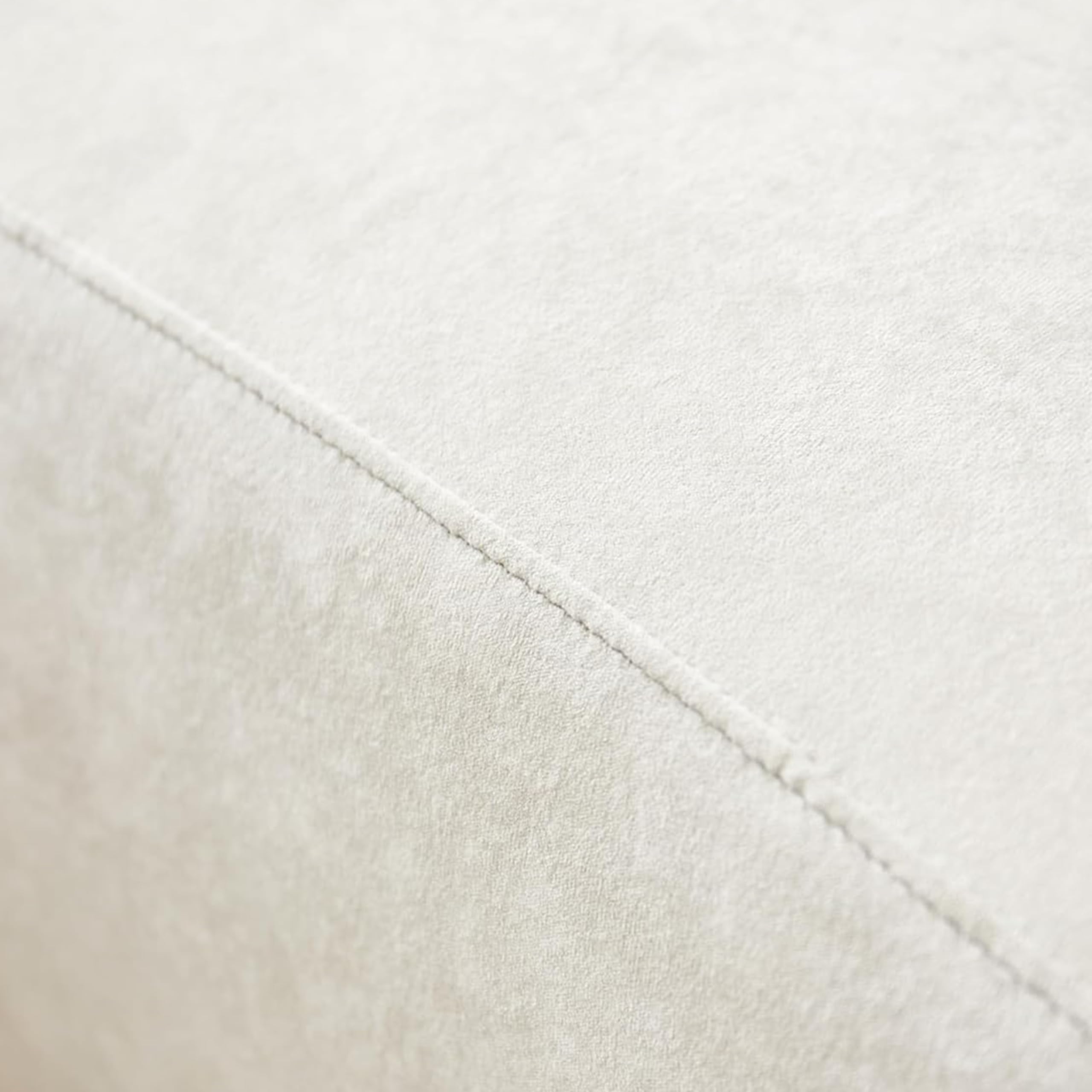Container Furniture Direct 132" Curved Sofa with Throw Pillows, 6 Seater Luxury Velvet Couch with Half Moon Design and High-Density Foam, Ideal for Modern Living Room, Office & Apartment, Ivory